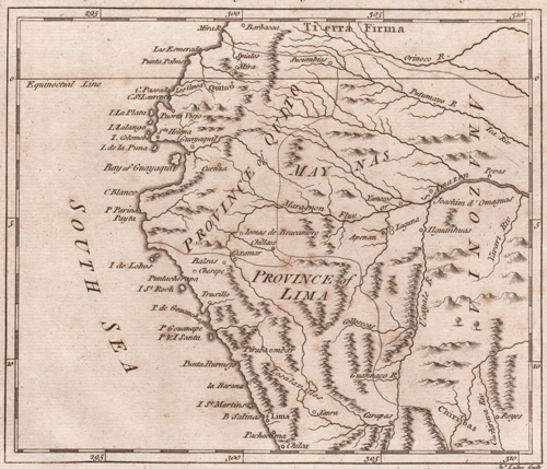 A Map of the North Part of Peru from the best Authorities by Mr. B. 1778